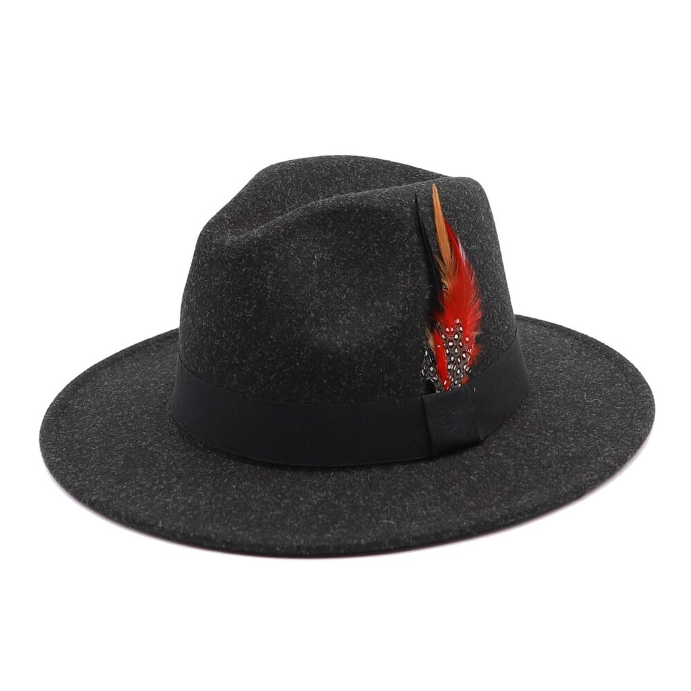 7421 Fedora Hats Classic Wide Brim Fedora Hat Dress Hats Panama Hat